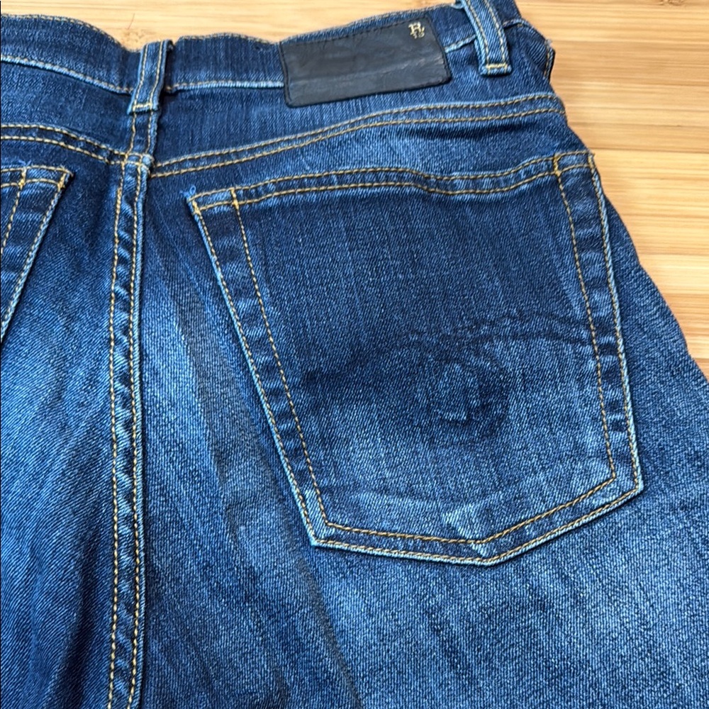 R13 Women's Slim Jeans in Dark Indigo Blue - Picture 3 of 4